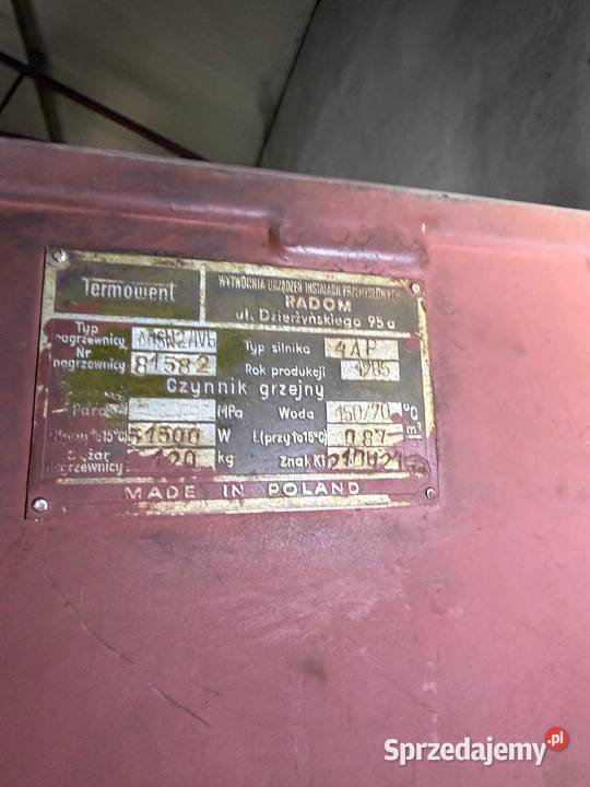 Nagrzewnica wodna halowa przemysłowa Termowent sprzedam