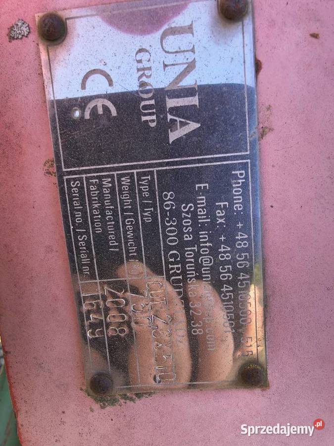 talerzowka brona talerzowa unia cut Bychawa