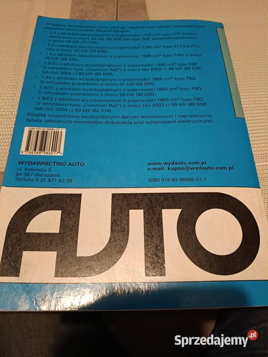 Książka Renault Kangoo śląskie Chorzów sprzedam
