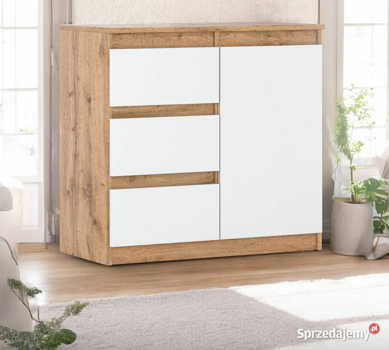 Komoda Wąska Z 3 Szufladami 80 Do Sypialni 80cm warmińsko-mazurskie Elbląg