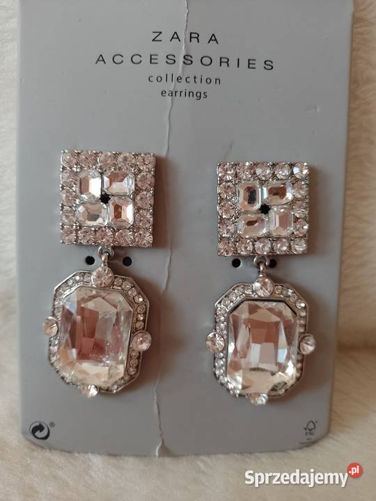 ZARA Bogato zdobione kolczyki wieczorowe z Kraków