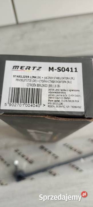 Łaczniniki Stabilizatora CitroenPeugeot MERTZ Motoryzacja dolnośląskie Oława