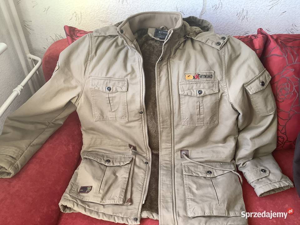 Kurtka meska ciepla z kapturem i z ciekawym Szczecin