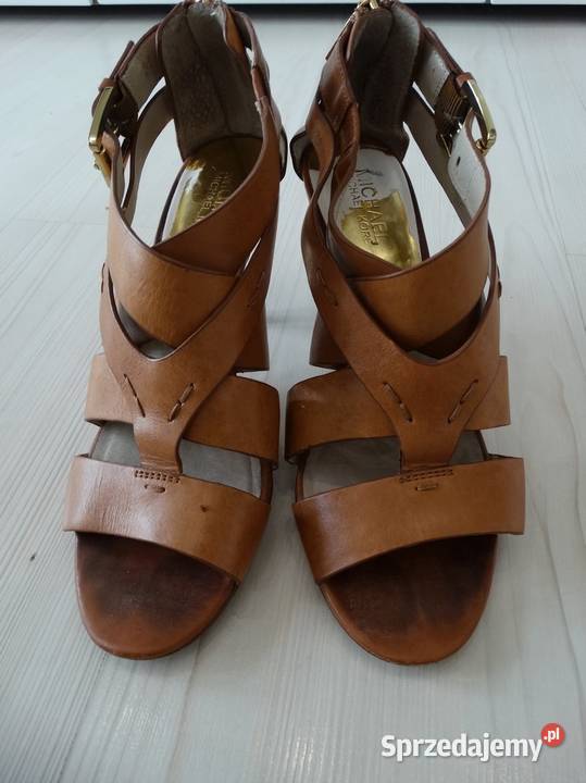 Buty Sandały Skórzane Skóra Naturalna Camelowe Sandały i klapki Łomża