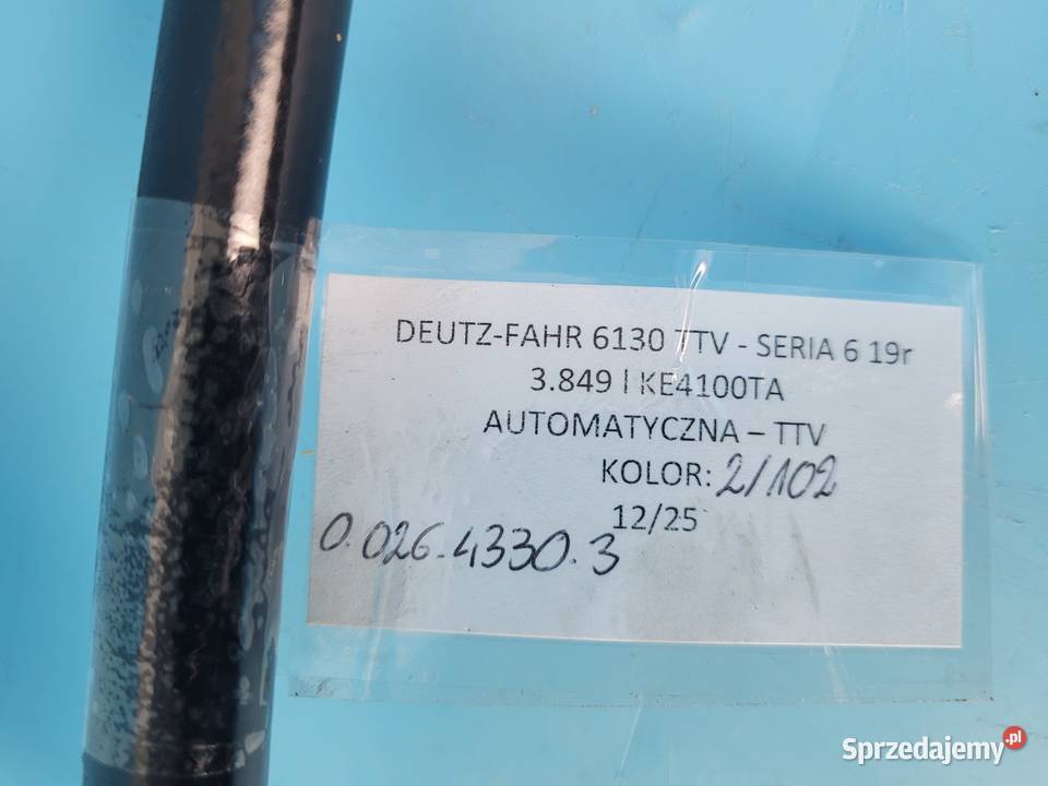 DEUTZFAHR 6130 TTV PRZEWÓD HYDRAULICZNY sprzedam