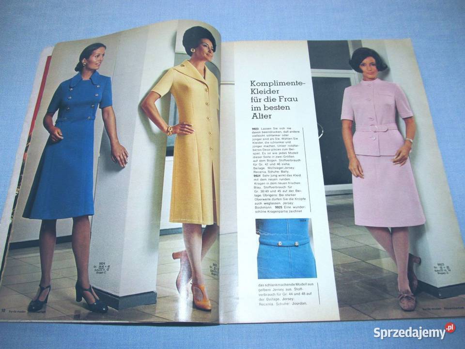 Burda Moden 111971 magazyn mody wykroje Vintage Skępe