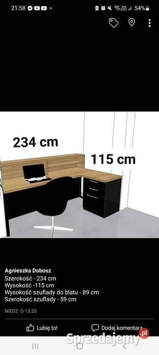 Recepcja drewnometal Dębica wyposażenie