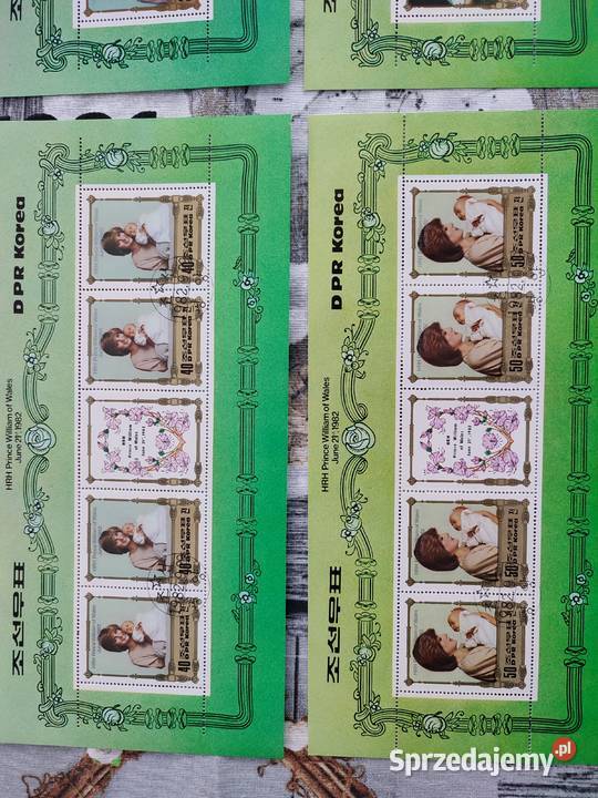 zestaw 3 znaczków księżna Diana Filatelistyka Myszków