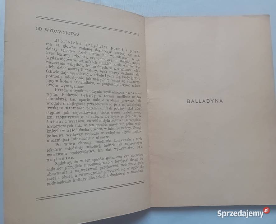 Juliusz Słowacki Balladyna Wyd MKot Kraków 1948 Koźminek