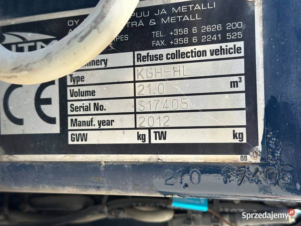 Mercedes Econic 2629 śmieciarka 2012 NTM 21 m3 nie świętokrzyskie