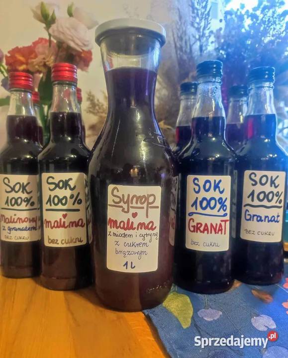 SOK MALINOWY naturalne soki malinowe 100 Łódź