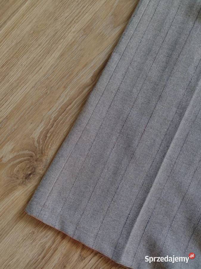 Szary Damski Komplet Garniturowy Szara Marynarka Paski Kielce