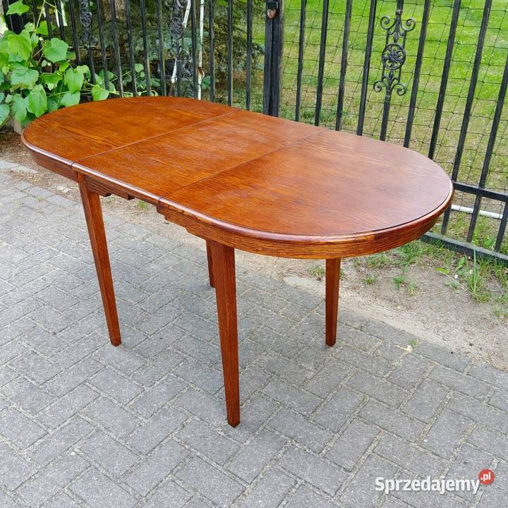 Stół owalny rozkładany Mid century Skandynawia łódzkie Radomsko