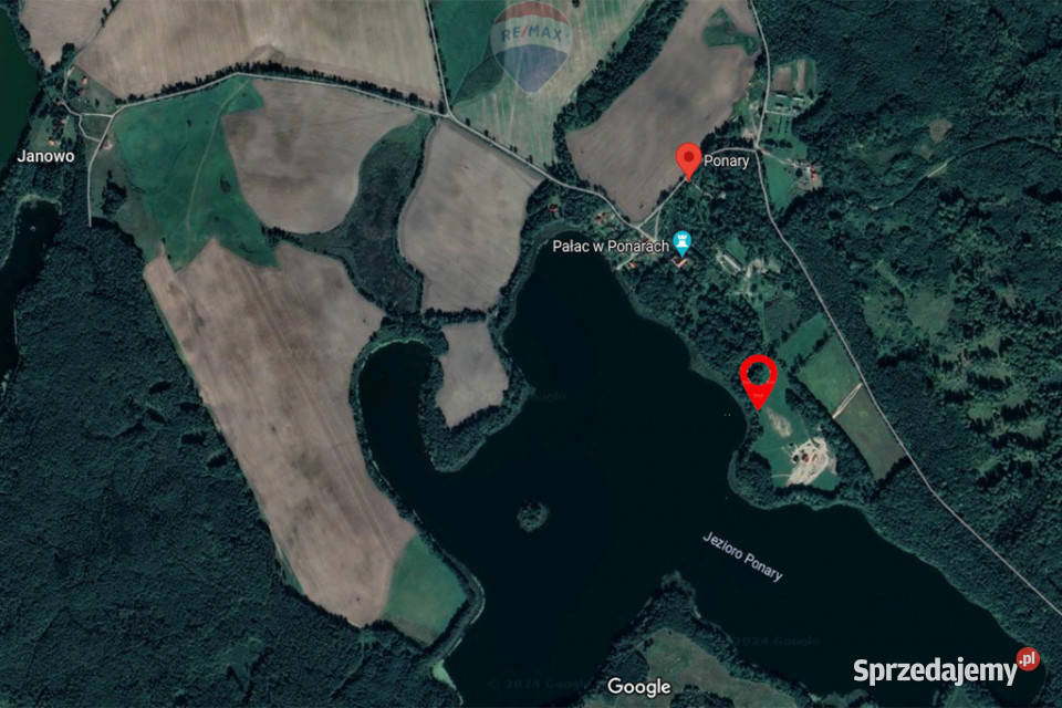Działka 33 ha z własną linią brzegową j Narie warmińsko-mazurskie Ponary sprzedam