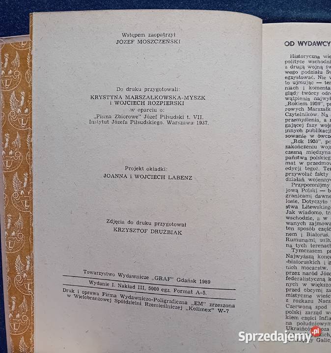 Józef Piłsudski 1920 Graf 1989 r Wydanie I Koźminek