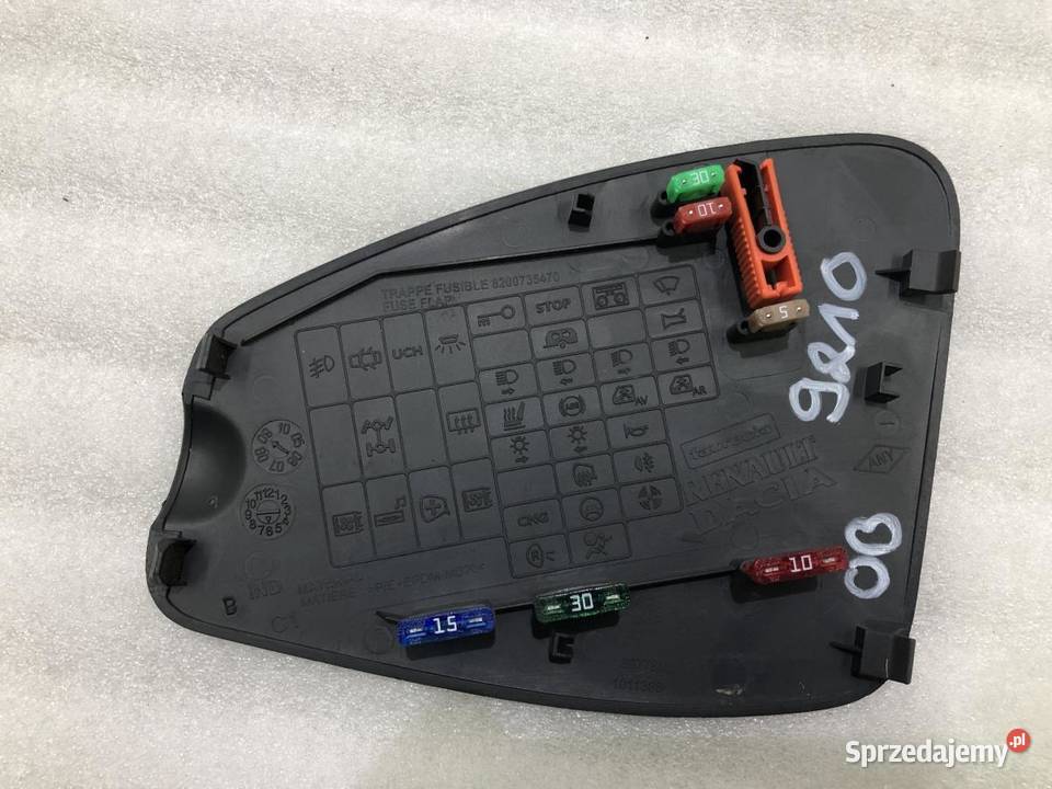 KLAPKA OSŁONA BEZPIECZNIKÓW DACIA SANDERO I Osłony i zaślepki wielkopolskie sprzedam