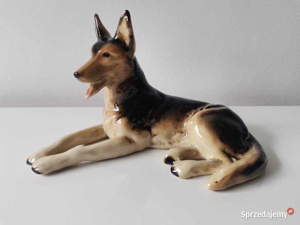 Stara figurka porcelanowa Pies owczarek Porcelana i szkło Porcelana i szkło Katowice
