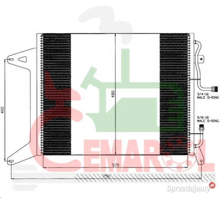 Skraplacz klimatyzacji 570x480x20 IVECO