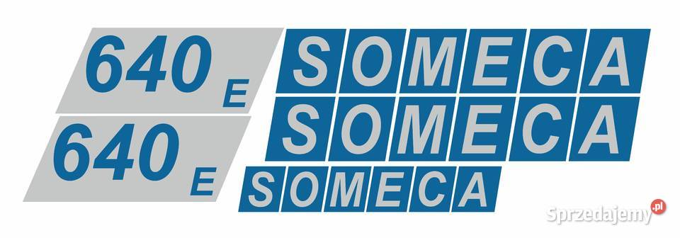 Naklejka napis Someca 640E komplet naklejek Kamionna