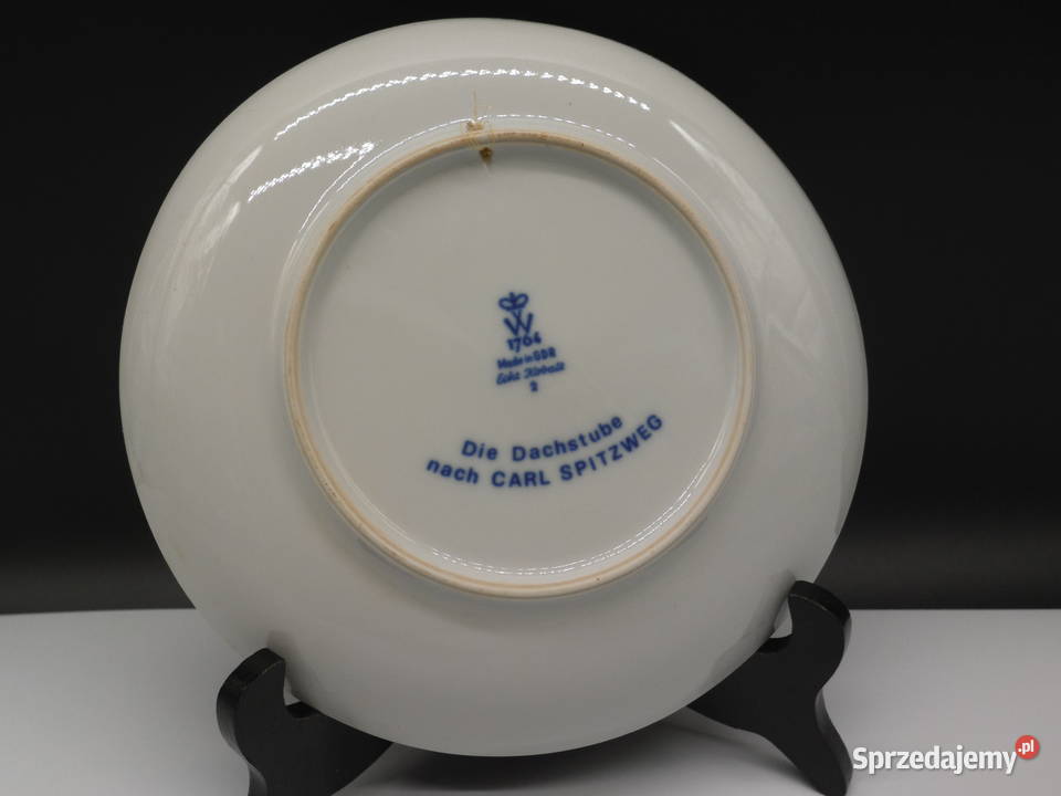 Kolekcjonerski talerz kobaltowy Wallendorf