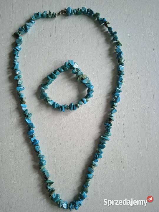 NASZYJNIKI Z NATURALNYCH TURKUSOWYCH HOWLITÓW Piła