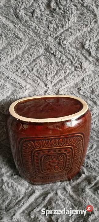 Wazon ceramiczny Jaroszów Vintage PRL dolnośląskie Kłodzko