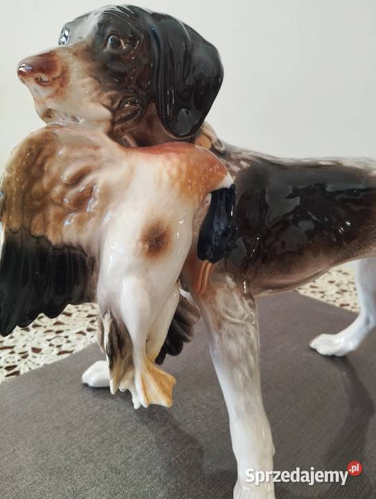 Figurka porcelanowa sygnowana duża Porcelana i szkło śląskie Chorzów