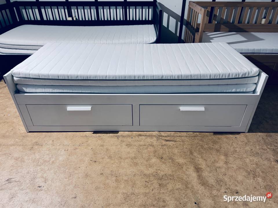 WYPRZEDAŻ 3 sztuki IKEA BRIMNES Leżanka Łóżko z Łóżka i materace