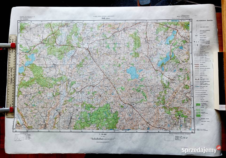 Mapy topograficzne poufneGdynia 150 000 Łebno Mapy i przewodniki Gdynia