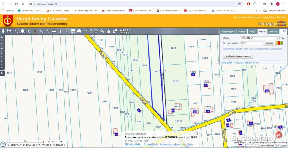 12 udziału w dużej działce budowlano siedliskowa Nowy Dwór Mazowiecki