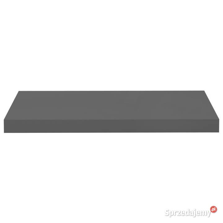 Półki ścienne 2 wysoki połysk szare 60x235x38 Półki