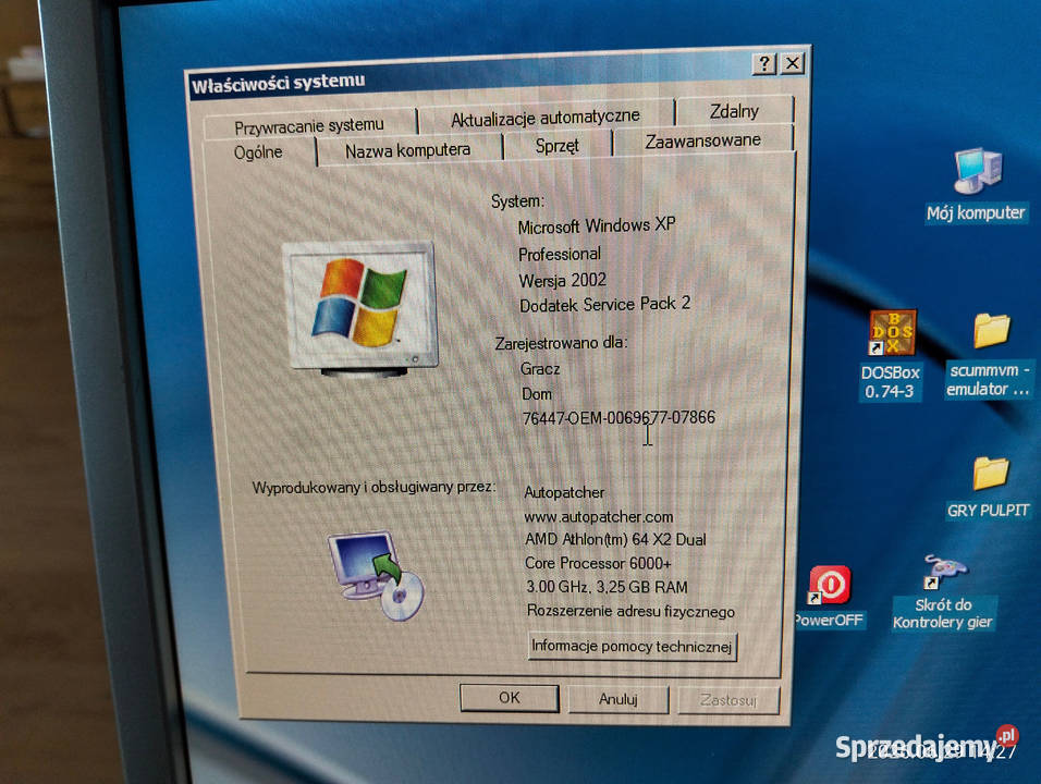 komputer monitor pad głośniki klawiatura myszka małopolskie Narama
