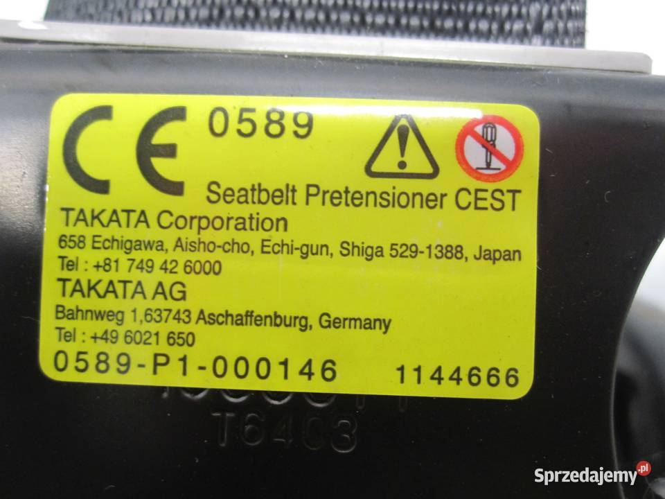 MAZDA 6 III GJ 16r pas bezpieczeństwa lewy