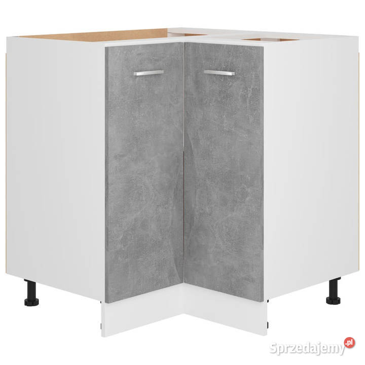 Szafka narożna szarość betonu 755x755x815