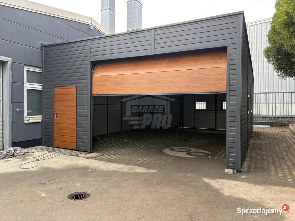 Hala garaż blaszany 6x8m brama segmentowa4x okno Gdańsk