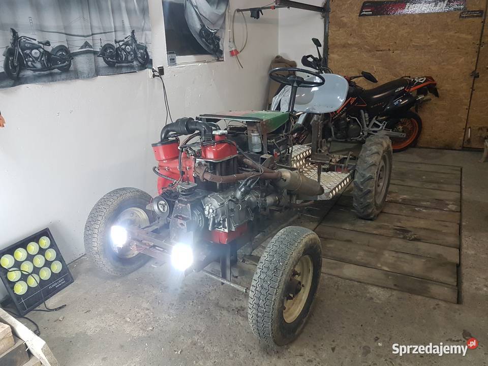 Traktorek sam silnik maluch 126p przyczepka i