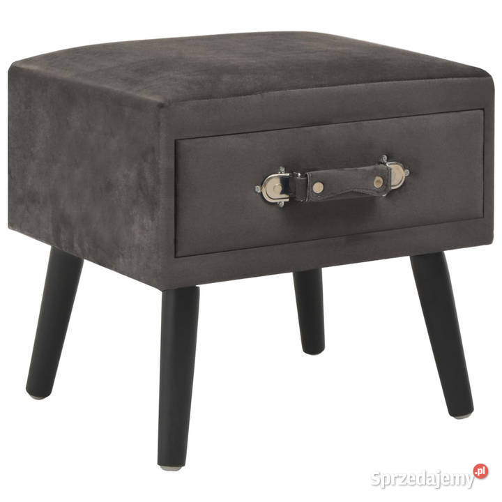 Szafka nocna szara 40x35x40 aksamitna WM247542 Nocne Warszawa sprzedam