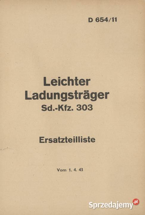 Katalog części SdKfz 303 Goliath Lębork