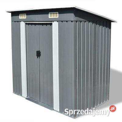 vidaXL Metalowa szopa ogrodowa szaraSKU42982 Warszawa