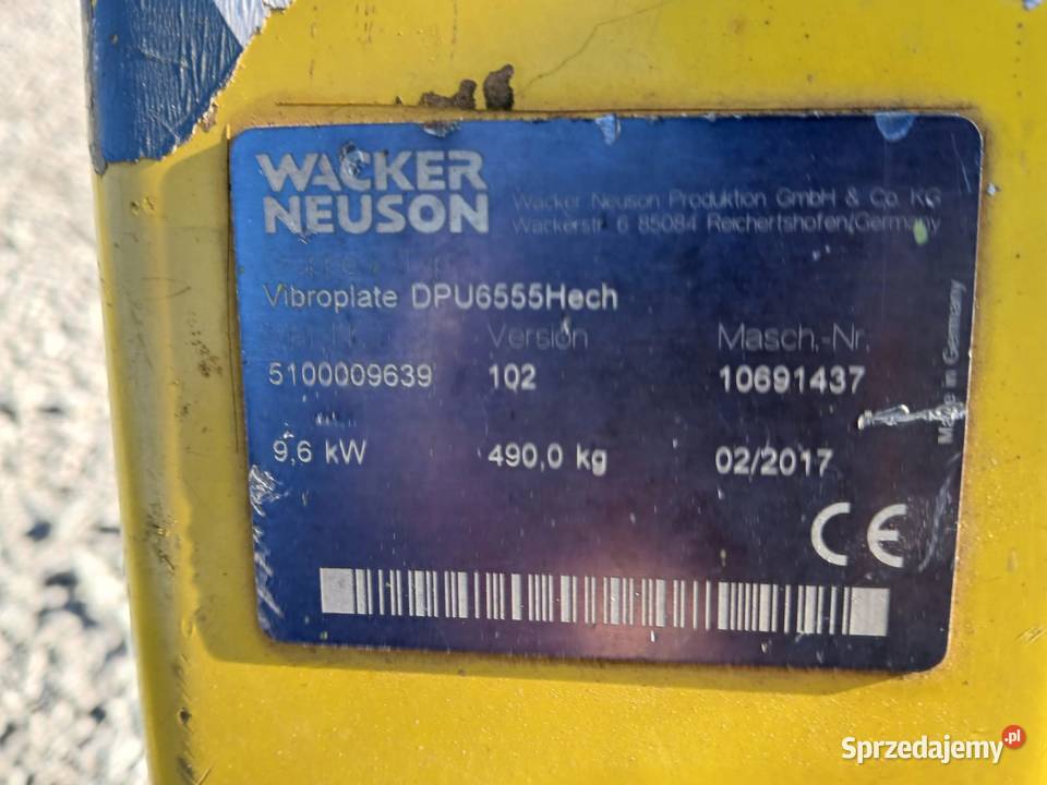Wacker Neuson DPU6555HECH Zagęszczarki Wacker Złoczew