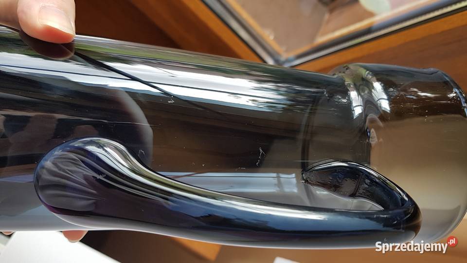 Stary szklany dzban dzbanek kolorowe szkło śląskie Dąbrowa Górnicza