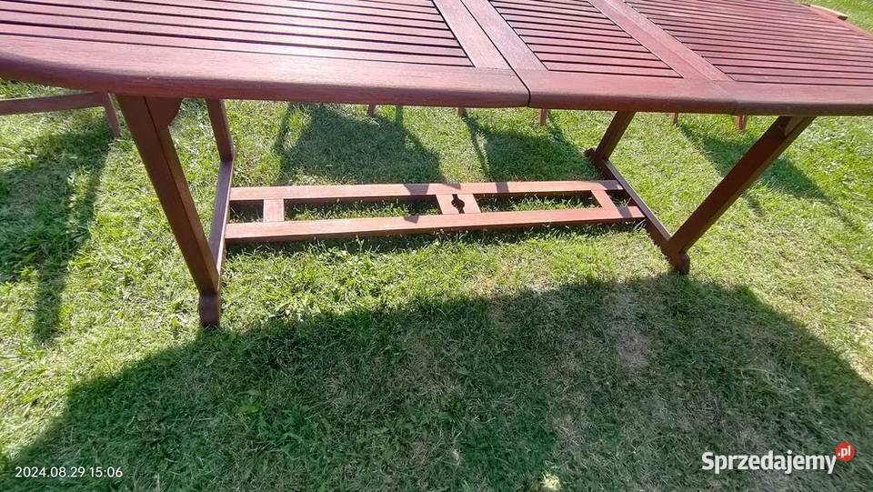 Duży stół tarasowy cztery krzesła Konstantynów Łódzki