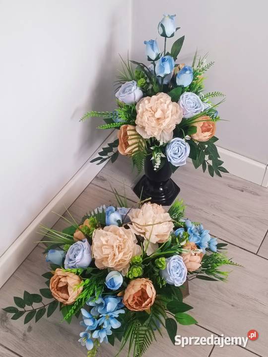 komplet nagrobny pastelowy Rękodzieło Psary