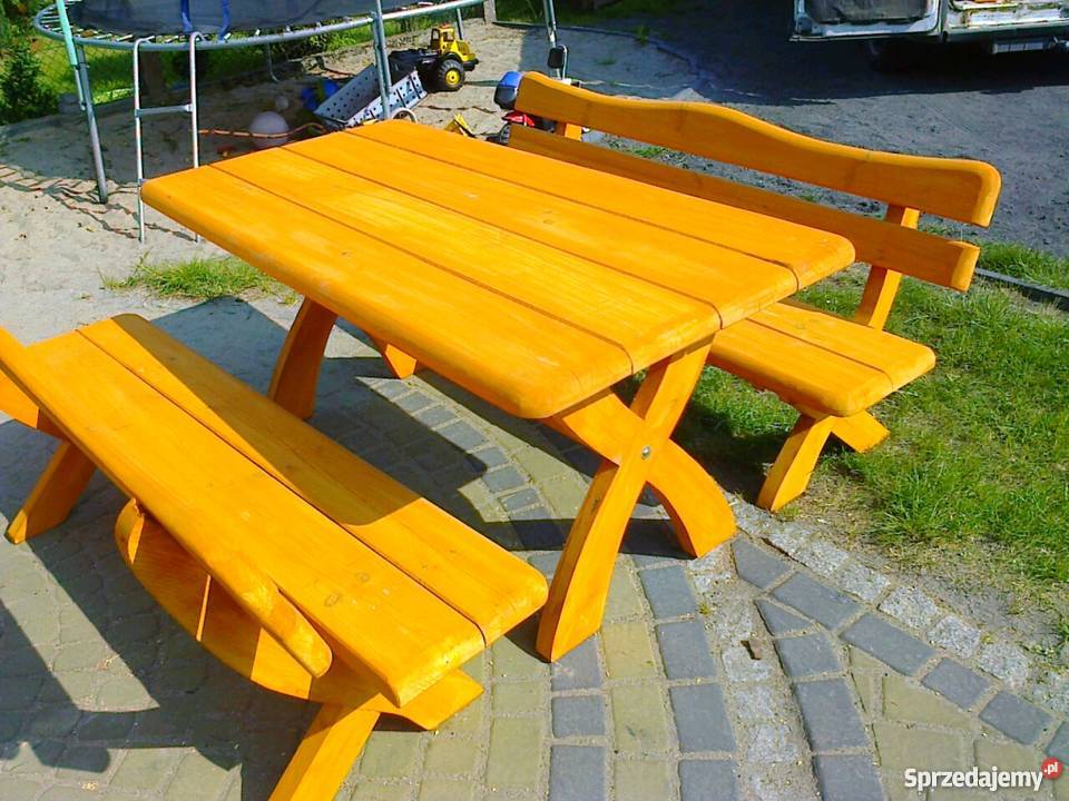 Meble ogrodowe barowe drewniane z drewno Chojnice
