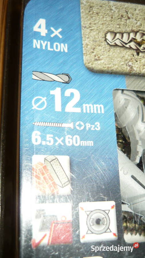 Kołki rozporowe fi 12 6x60 mm fi 8 60 mm z Sokółka