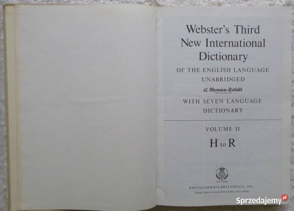 Websters Third International Dictionary t 13 słowniki Warszawa