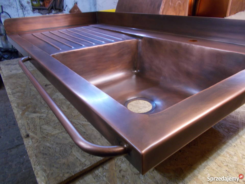 Zlew miedziany copper sink Akcesoria kuchenne Dzierżoniów