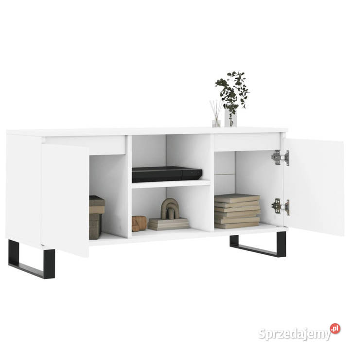 Szafka pod TV biała 104x35x50 materiał RTV mazowieckie Warszawa
