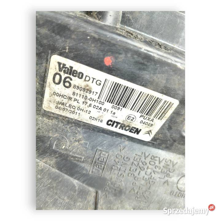 LAMPA LEWA Citroen C1 lewy przód przednia osobowe lubelskie Chełm