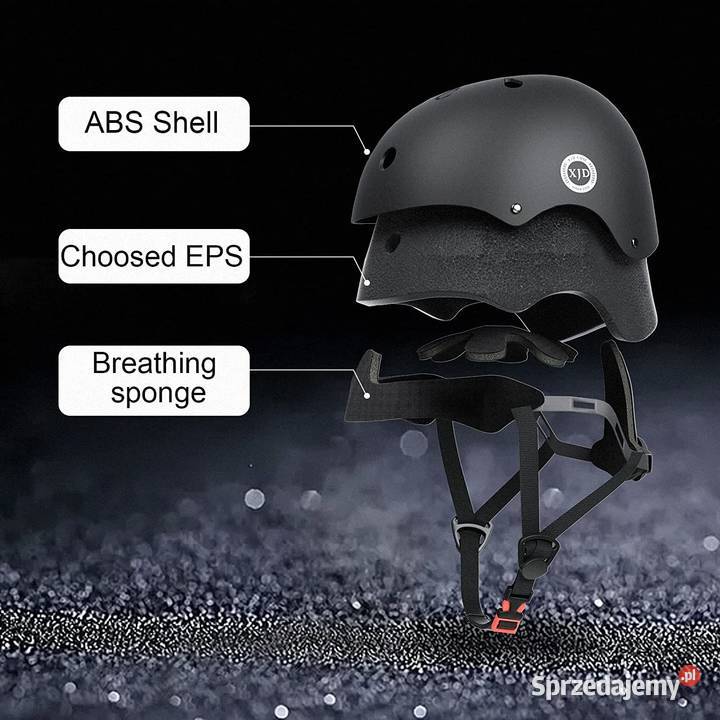 XJD dziecięcy kask na hulajnogę S czarny 4955 Gaszowice